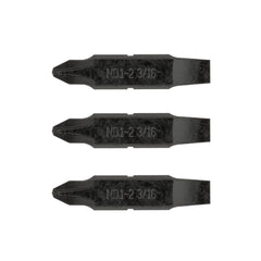 #1-#2 Phillips & 3/16" Flat Screwdriver Bits